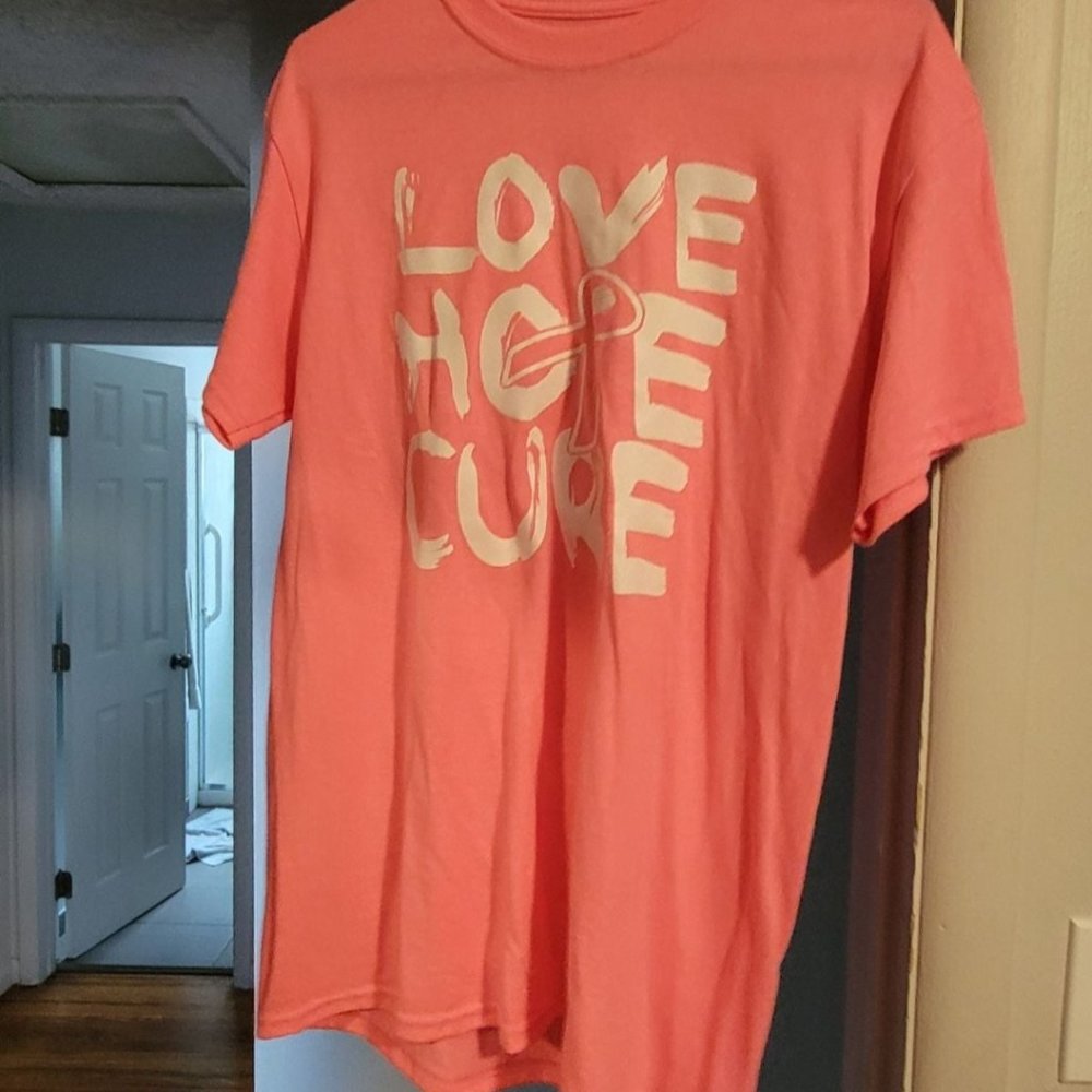 Love hope cure breast cancer tee